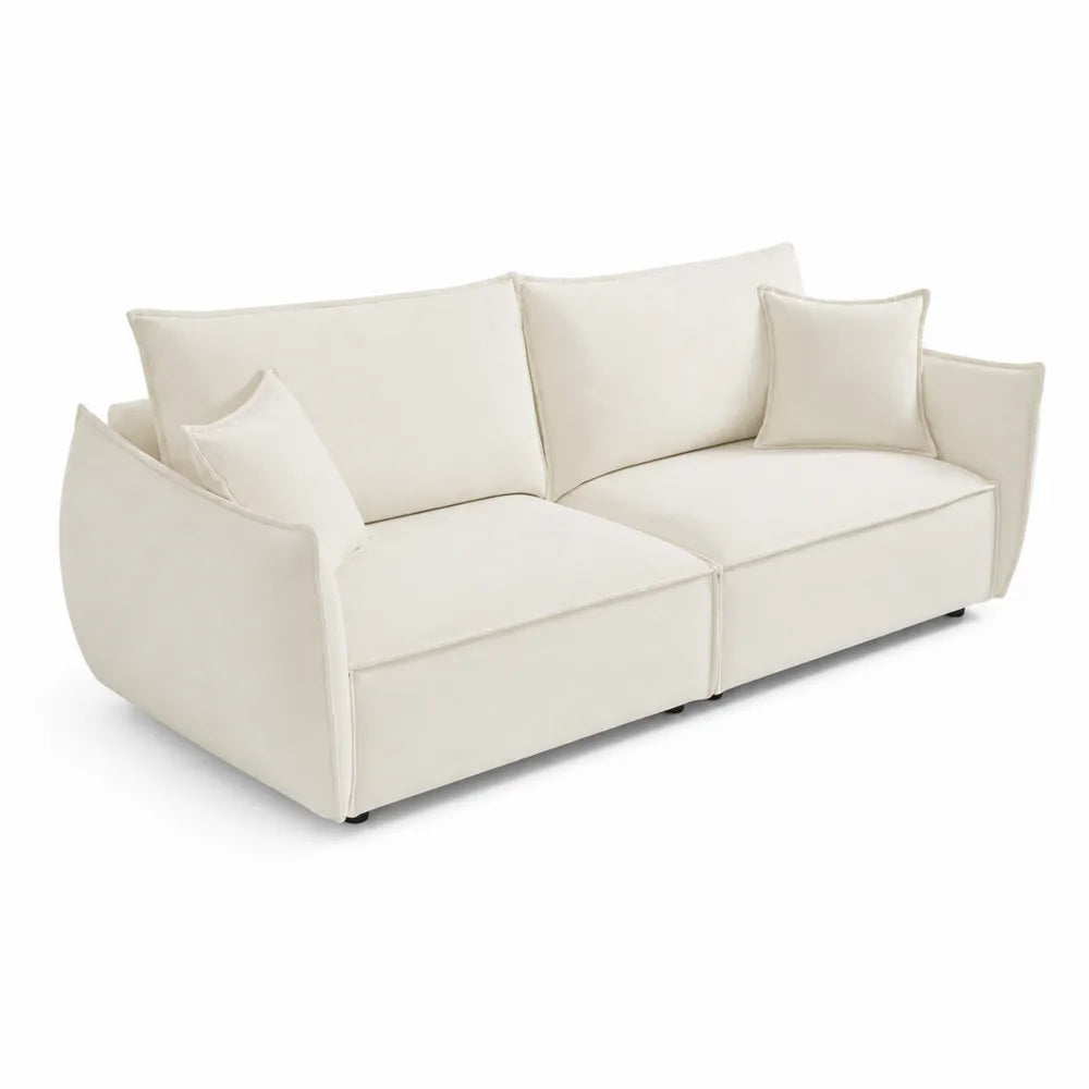 Divano a 2 Posti in Tessuto Beige c