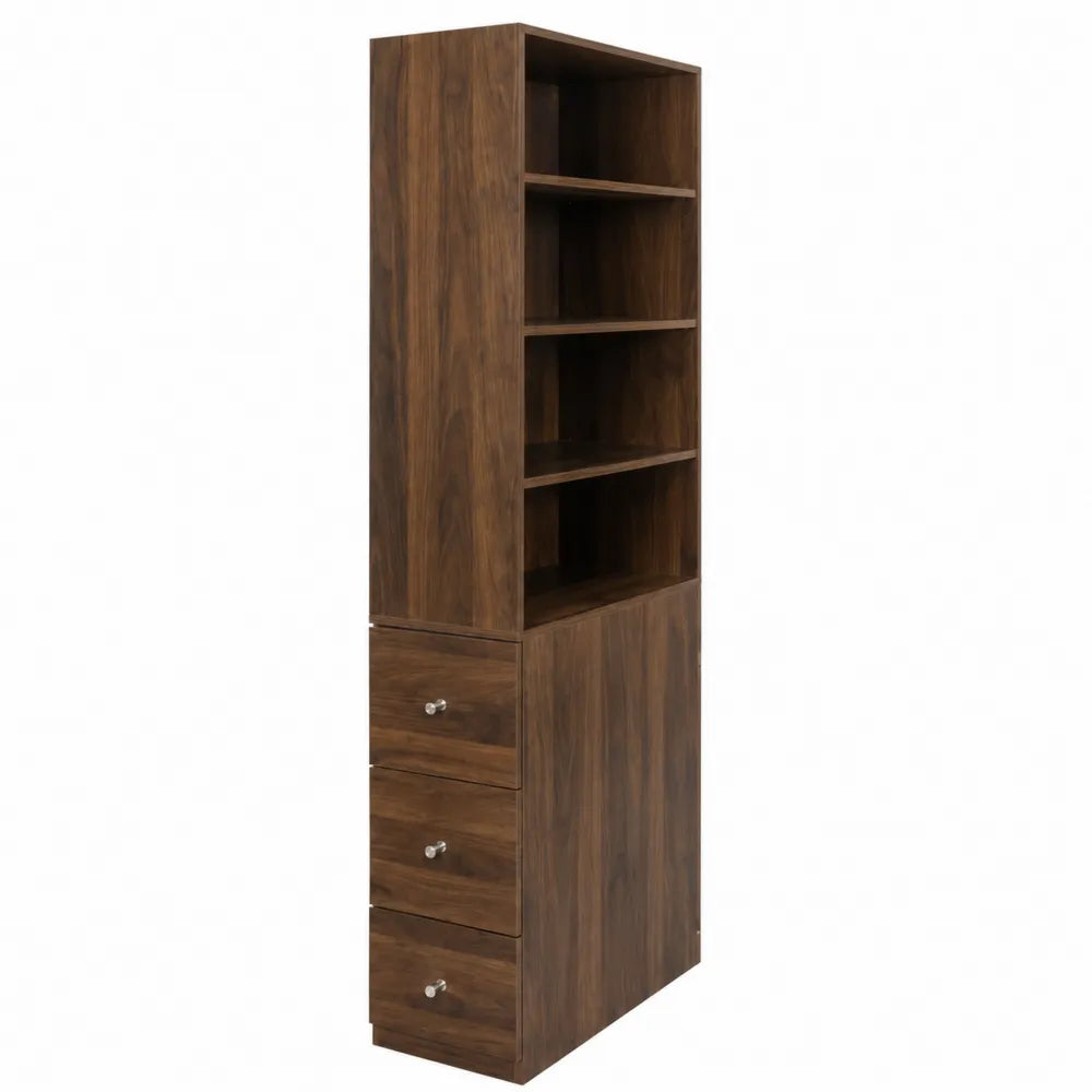 Scaffale verticale con cassetti in Legno Marrone 18