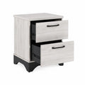 Comodino in legno bianco con