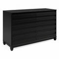 Cassettiera moderna nera in legno MDF co