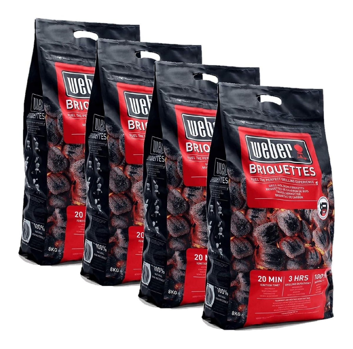 Carbone KIT Borse bricchette DURATA 8kg