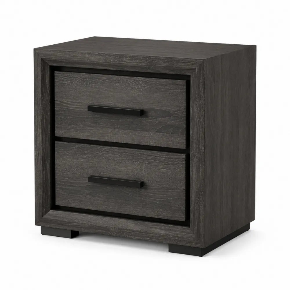 Comodino con 2 cassetti in legno gr