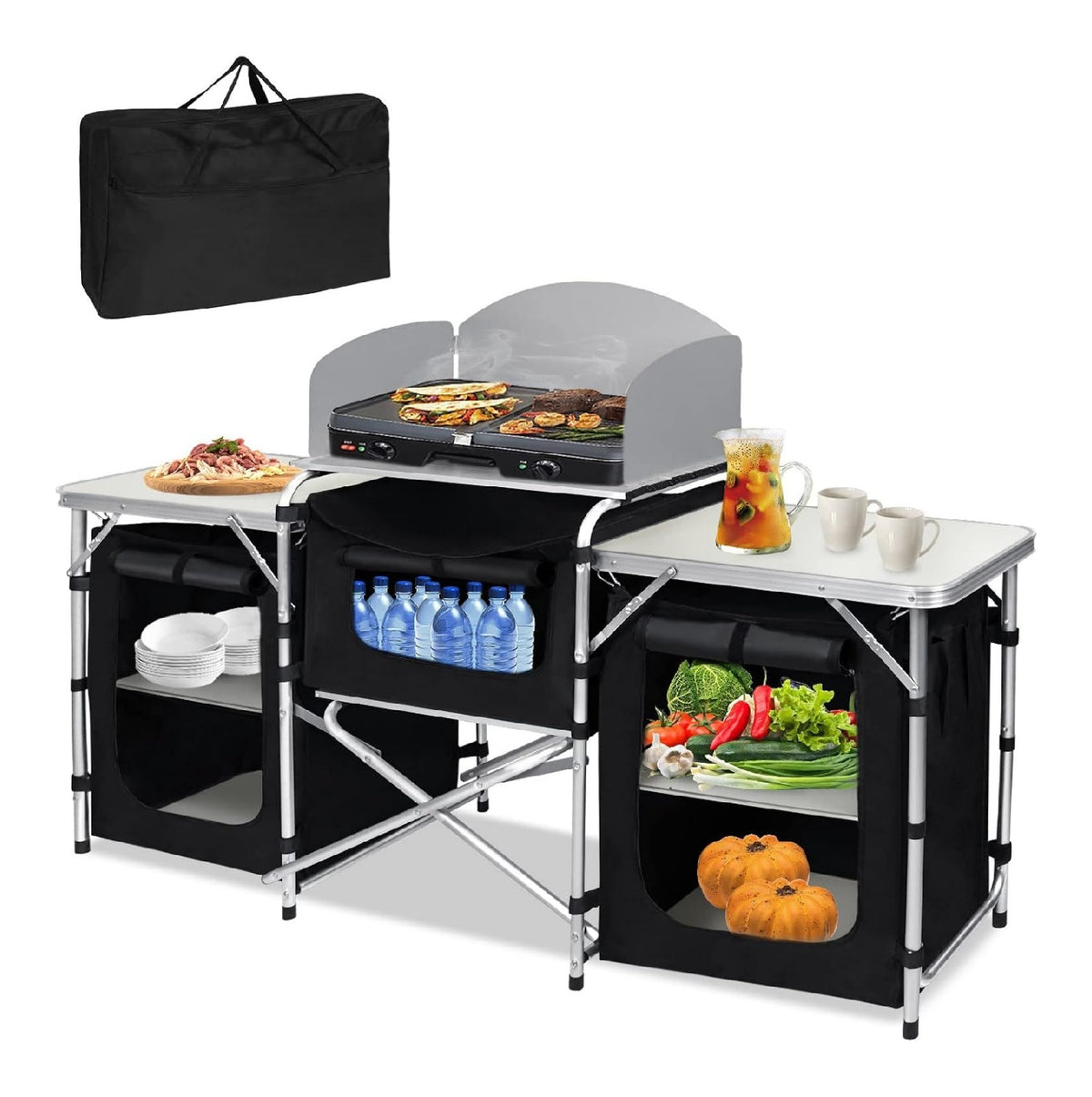 Cucine 110 cm 60 cm con Tavolo campeggio corpo principale