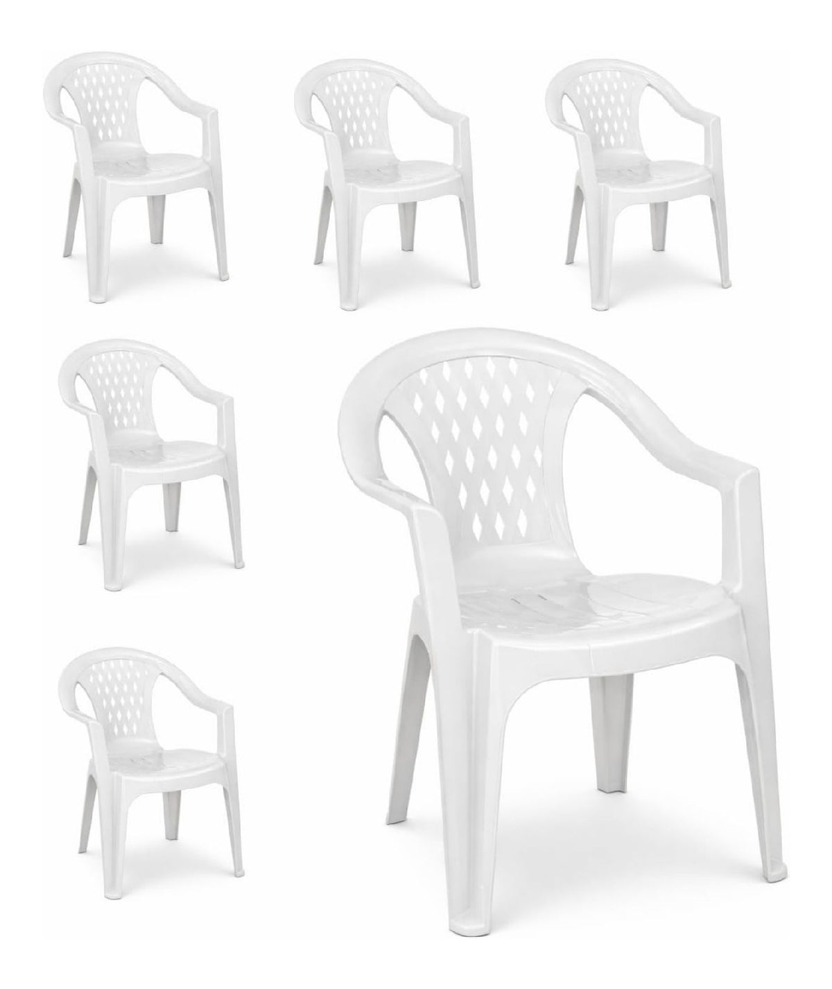 set composto colore Bianco Sedie per tavolo da giardino 2,5 Kg