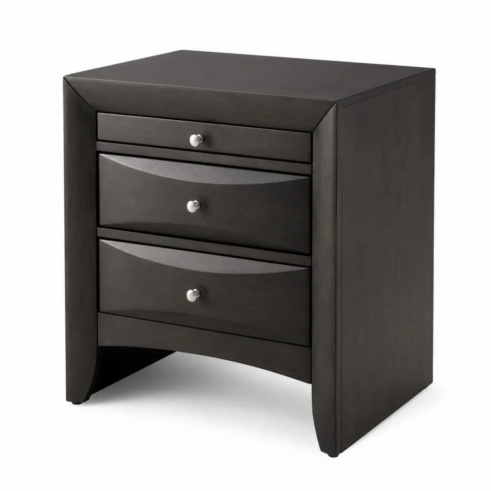 Comodino in Legno Scuro con