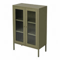 Credenza in Metallo con Ante in Vetro V