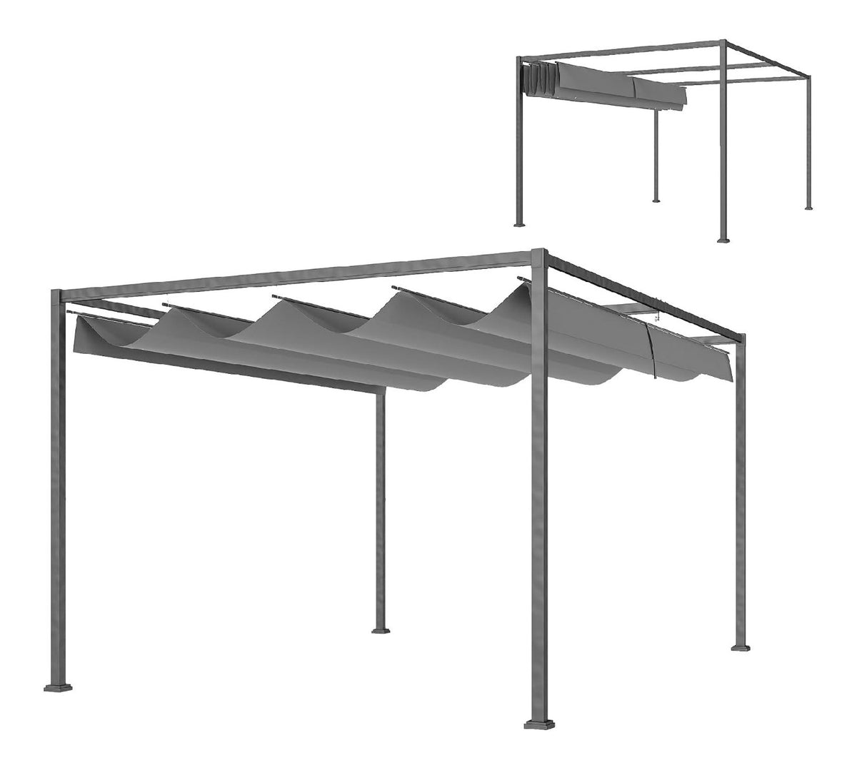 Gazebo TELO pergola dotato telo 400L