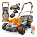 POTENTE batteria potente alta per giardino, Tagliaerba con lama rotante 4,0 Ah 120 cm