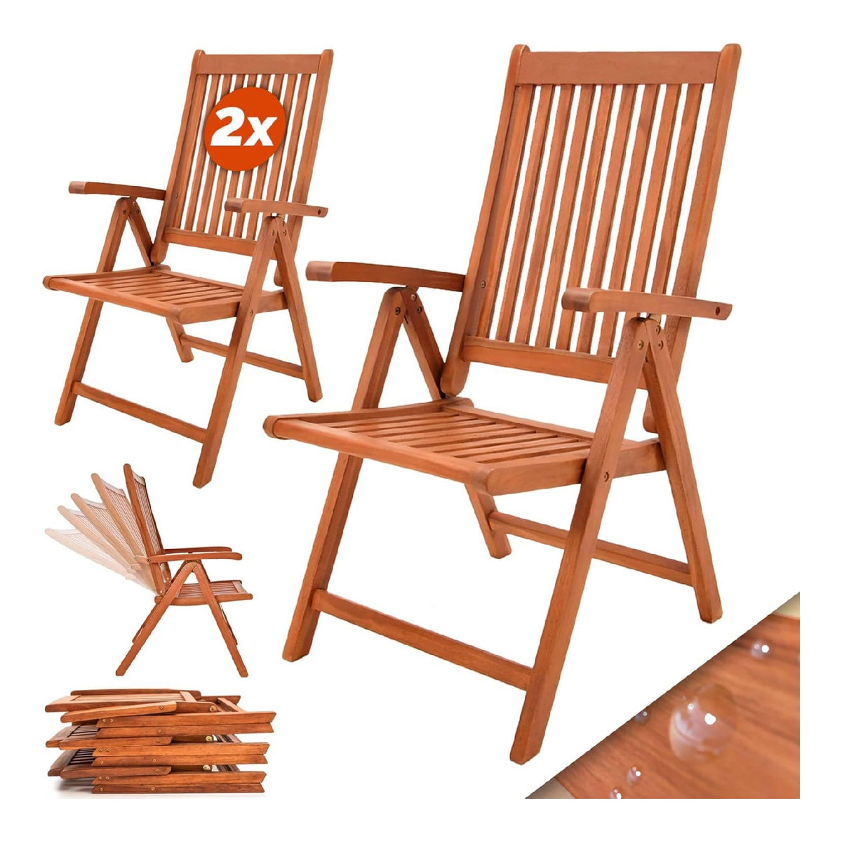 Sedie per tavolo da giardino per uso esterno MODELLO VANAMO Mettetevi comodi 45cm 70x55x106cm