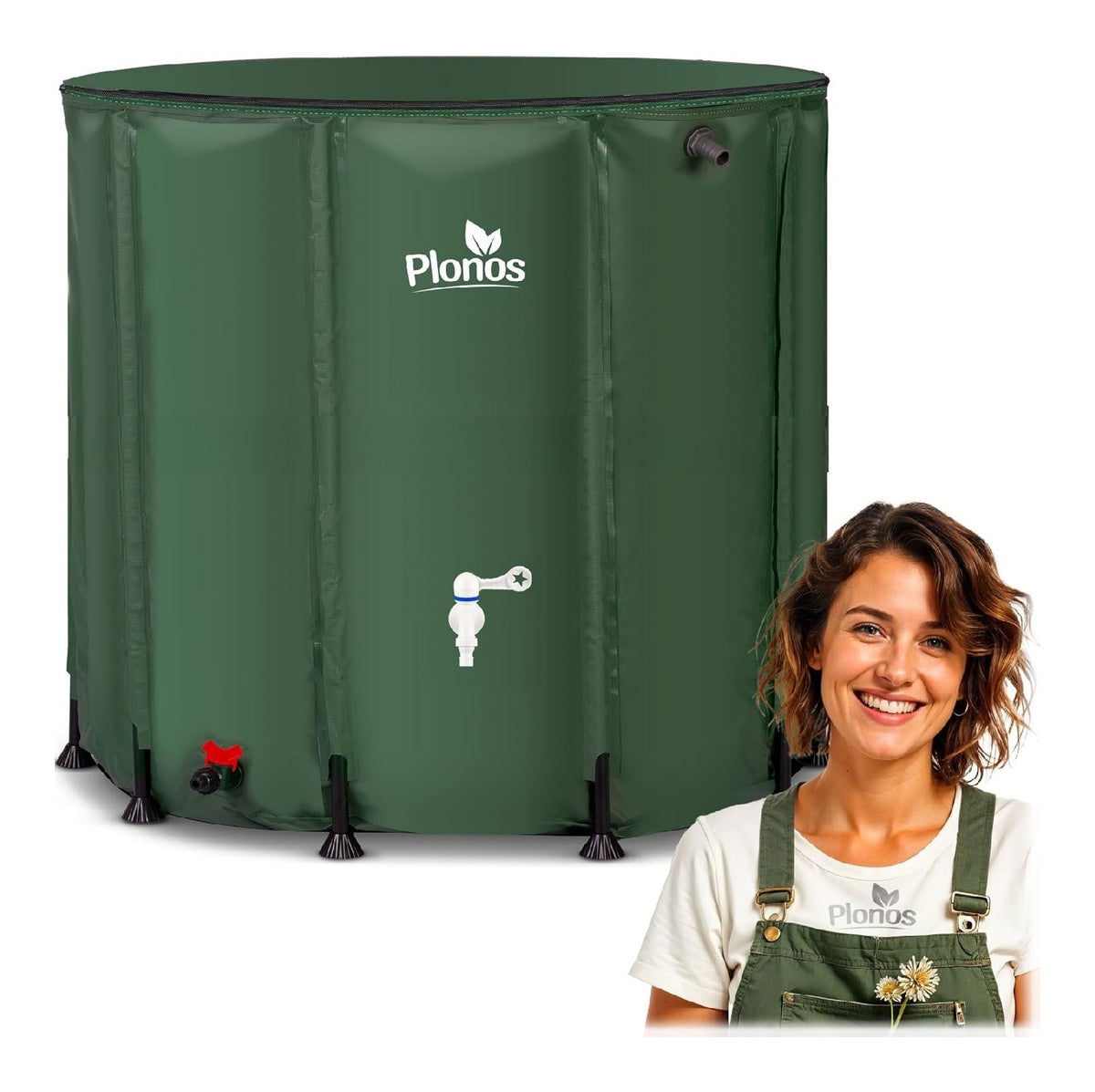 Bidoni raccogli pioggia 1000 l con Volume fino immagazzina l'acqua