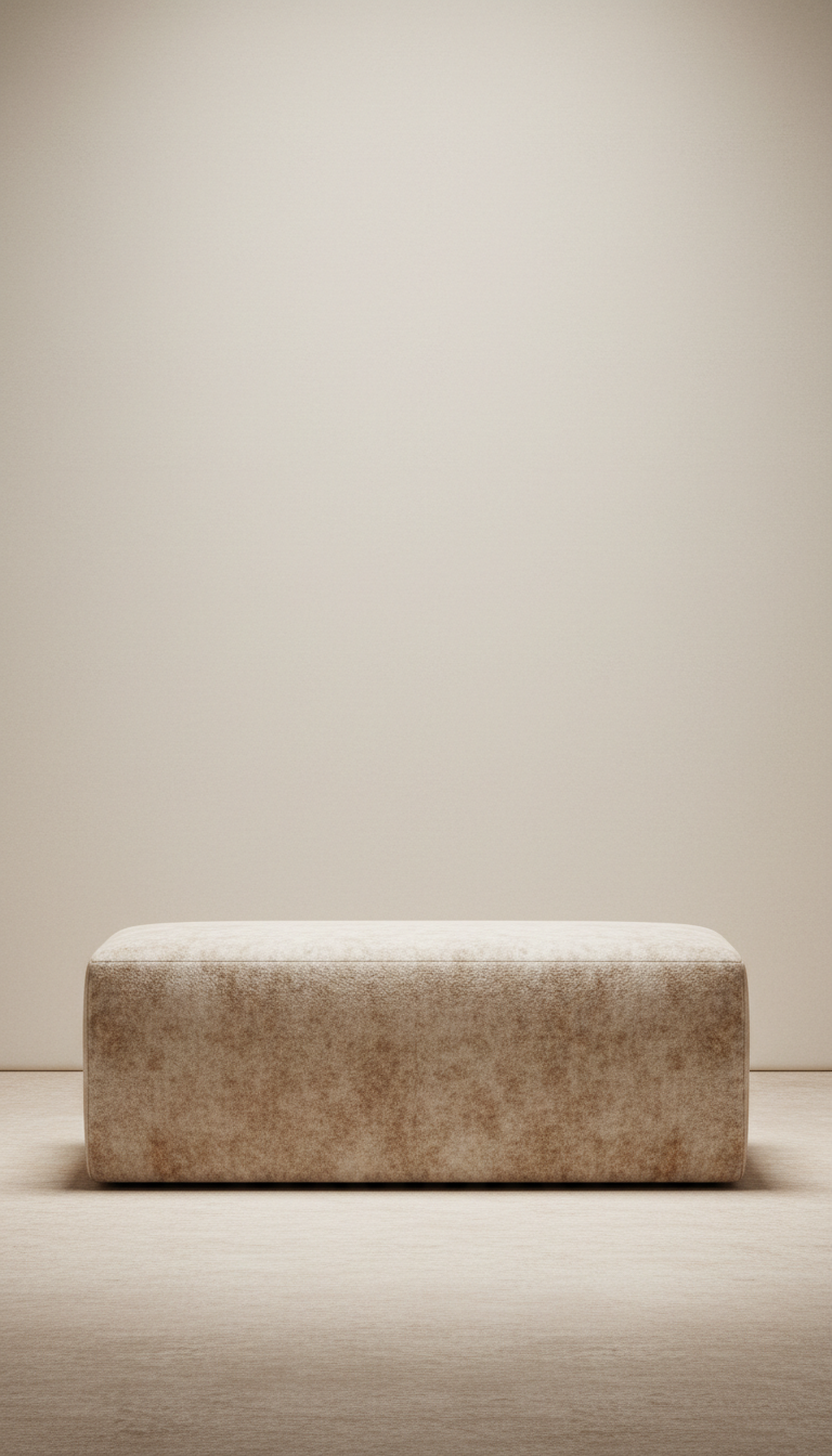 Credenza minimal rivestita velluto