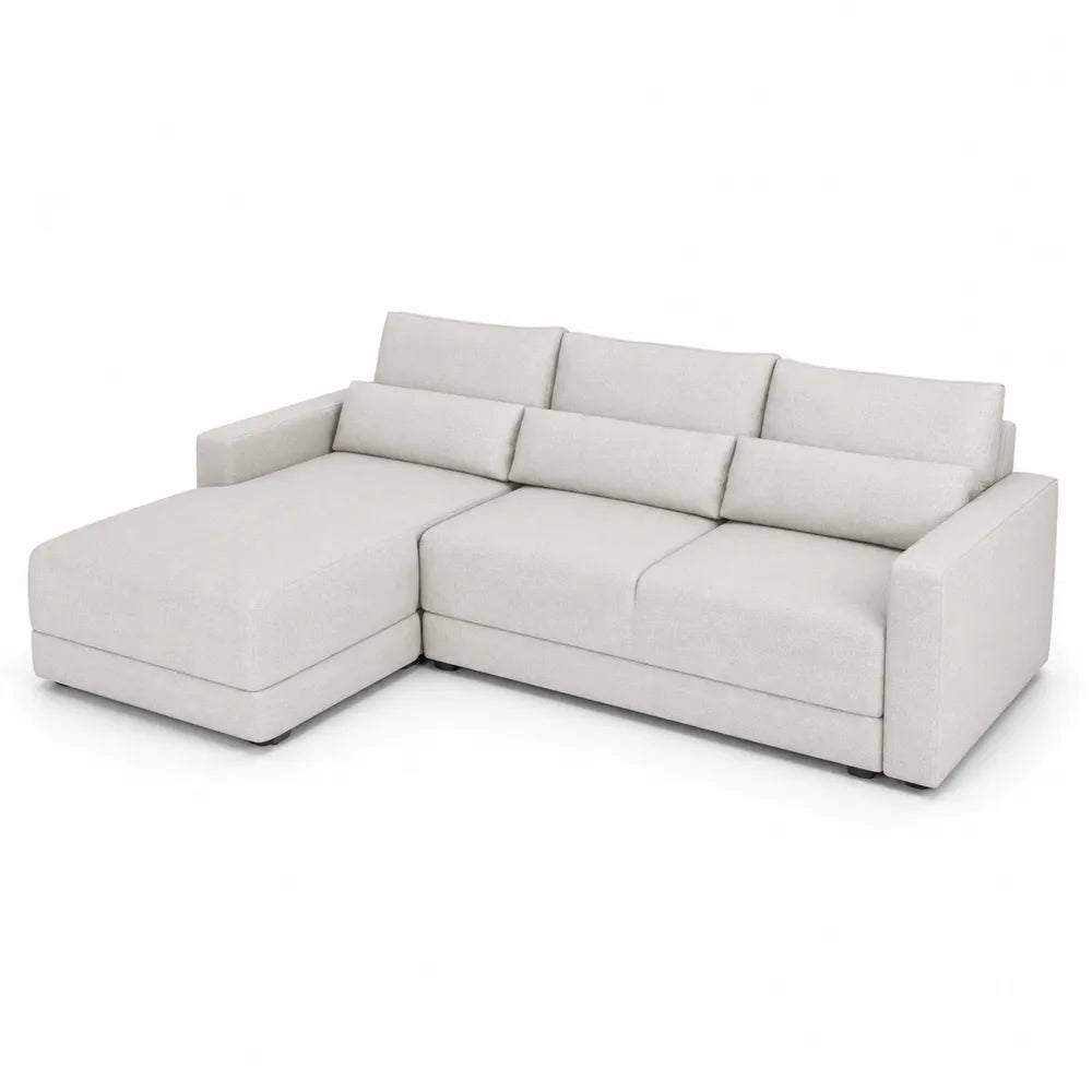 Divano angolare con chaise longue in tes