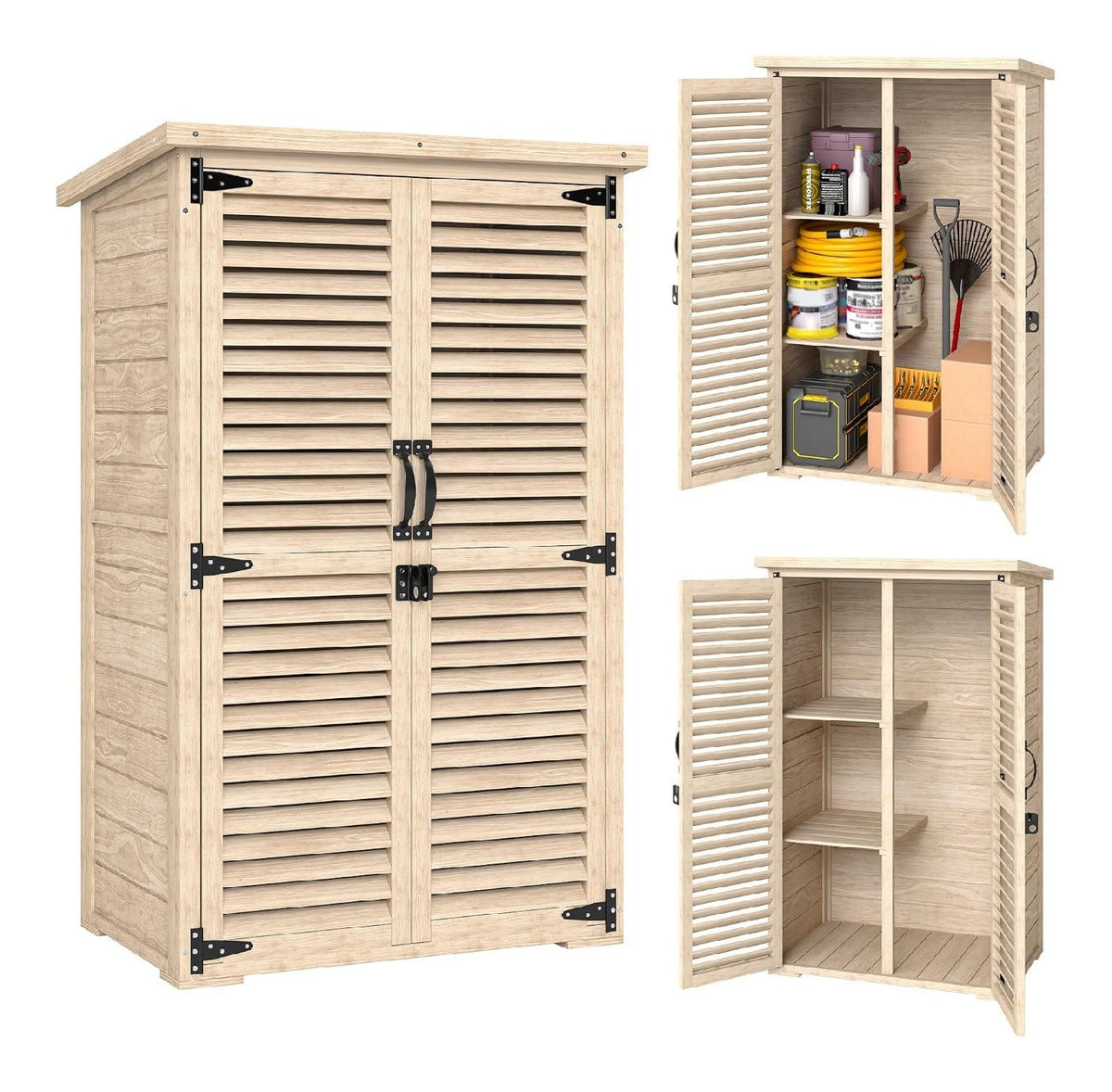 Casette da giardino RIPIANI livelli inclusi offrono 75L 40 kg