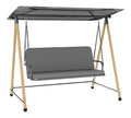 Dondoli per portico 156 cm 360 kg con DESIGN TRE POSTI generoso