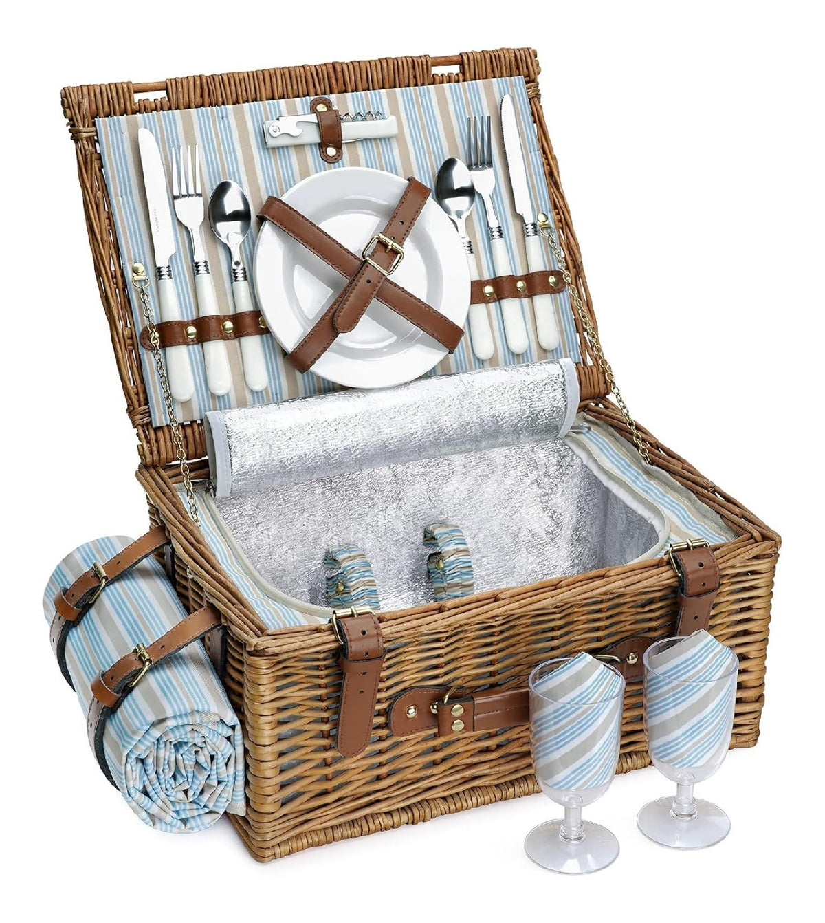 Cestini e panieri con set valigie picnic grande
